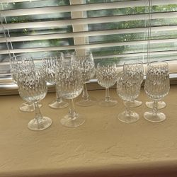 10 Gorham crystal glasses purchased At Marshallfield In 1981!
