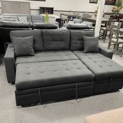 Black Sofa Sleeper - Pull Out Bed