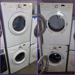 LG front load washer and dryer set working perfectly with 4 months warranty