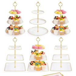 10 pc white and gold  dessert table display