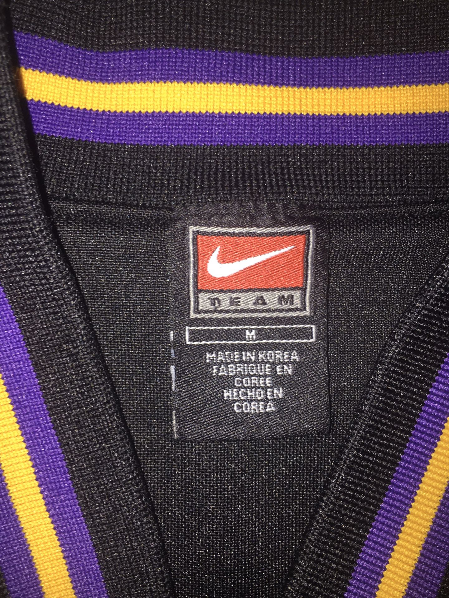 Nike Rewind 57 Vintage Mens Los Angeles Lakers Shooting Shirt Warmup Jersey  XL