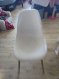 2 White Modern Chairs