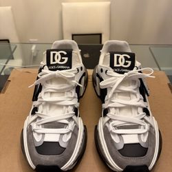 Dolce & Gabbana Airmaster Panelled Lace-Up Sneakers White/ Grey/ Black Size 45