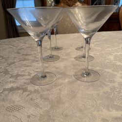 Set of 6 - martini glasses