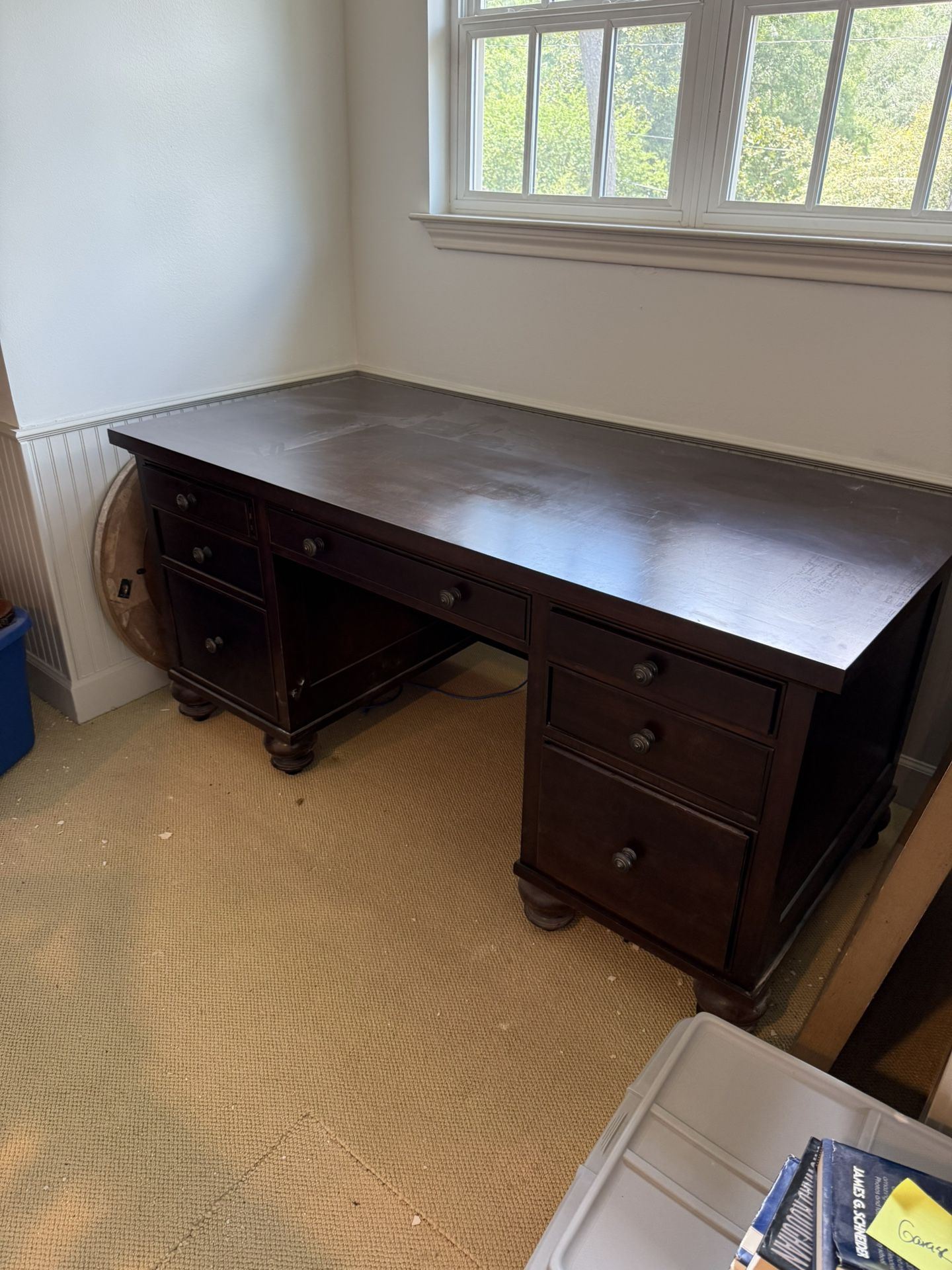 Restoration Hardware Wooden Desk And Chair Combo