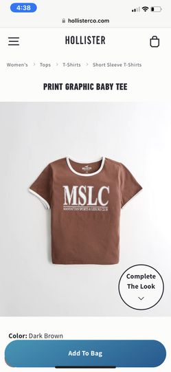 Hollister ULTRA HIGH-RISE DAD O And Women's Print Graphic Baby Tee in Dark  Brown Size M from Hollister $60 for Sale in Bell Gardens, CA - OfferUp