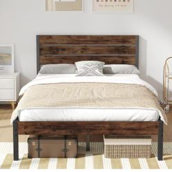 Full Bed Frame with Headboard and Footboard