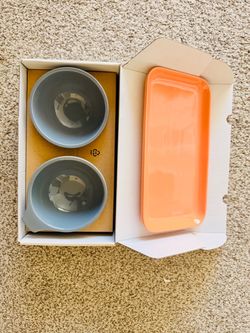 Ceramic Bowl and Tray Set