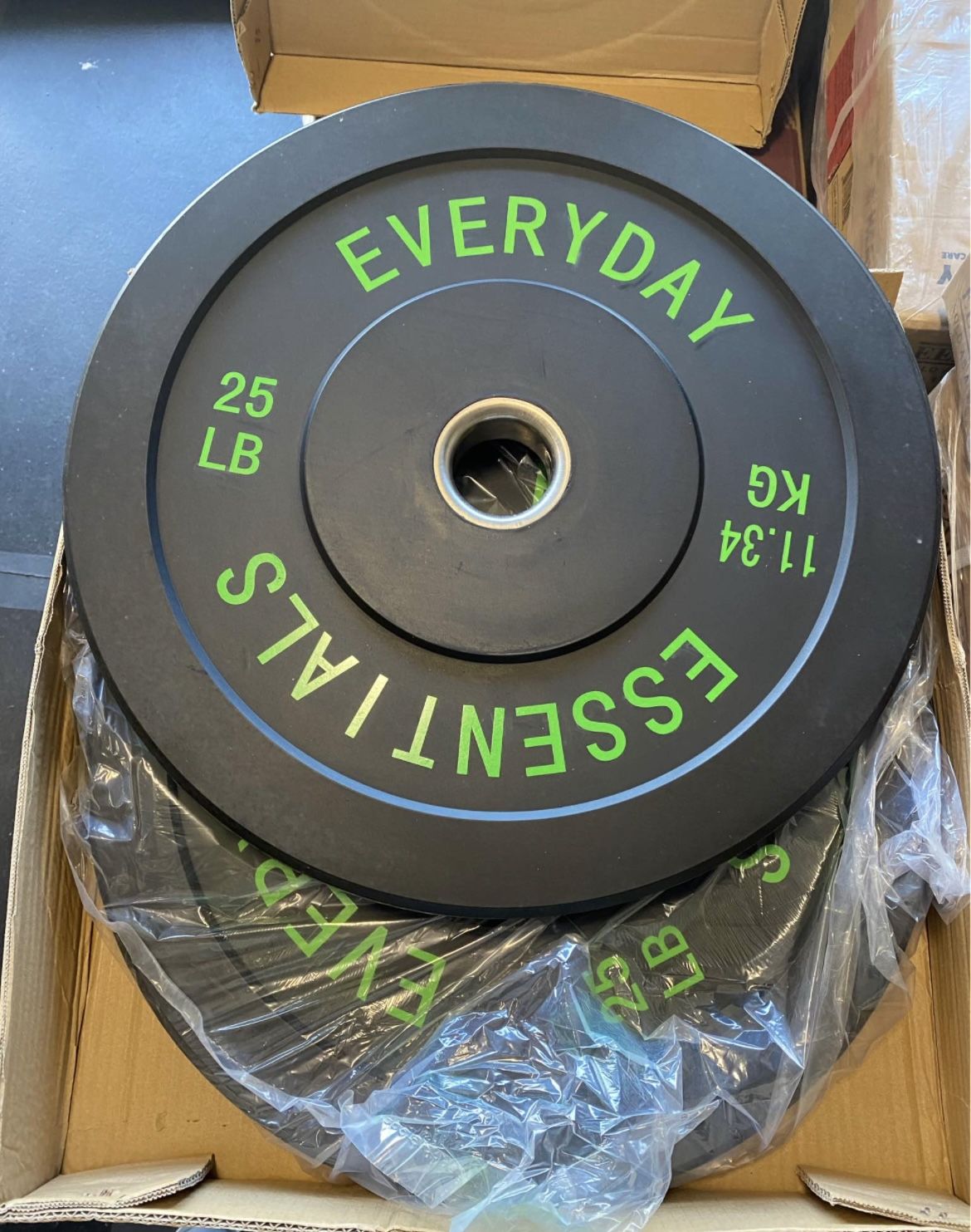 New Pair Of 25 Bumper Weights