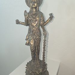 Bronze Statue Of Hindu/Lakshmi Goddess 