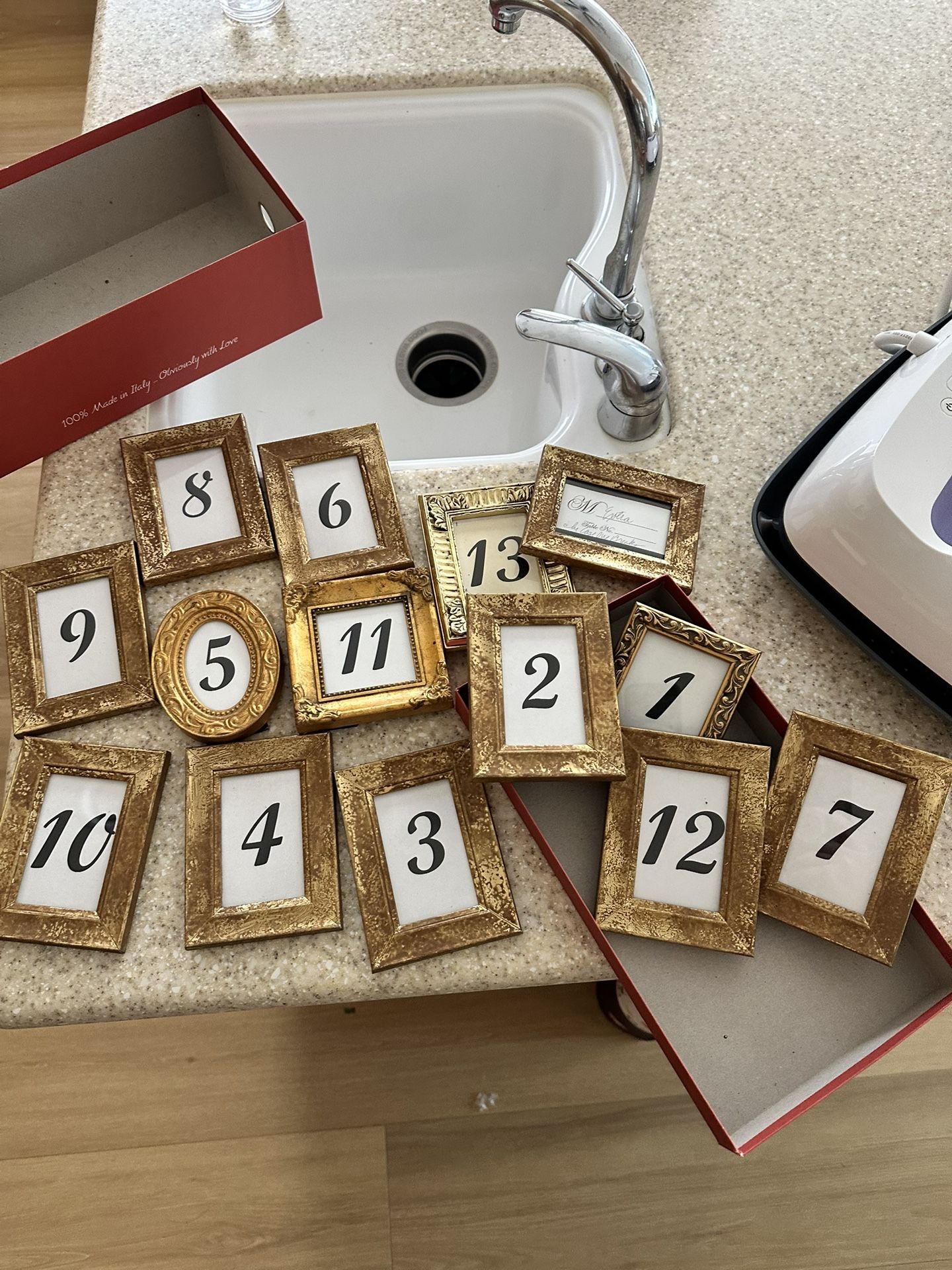 Table Number Gold Frames (14)
