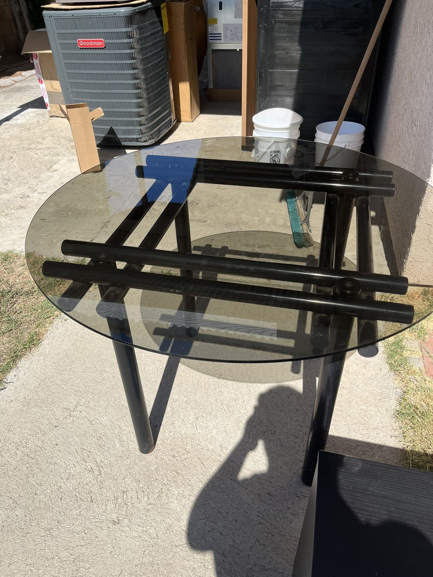 Black Glass 4 Seat Table