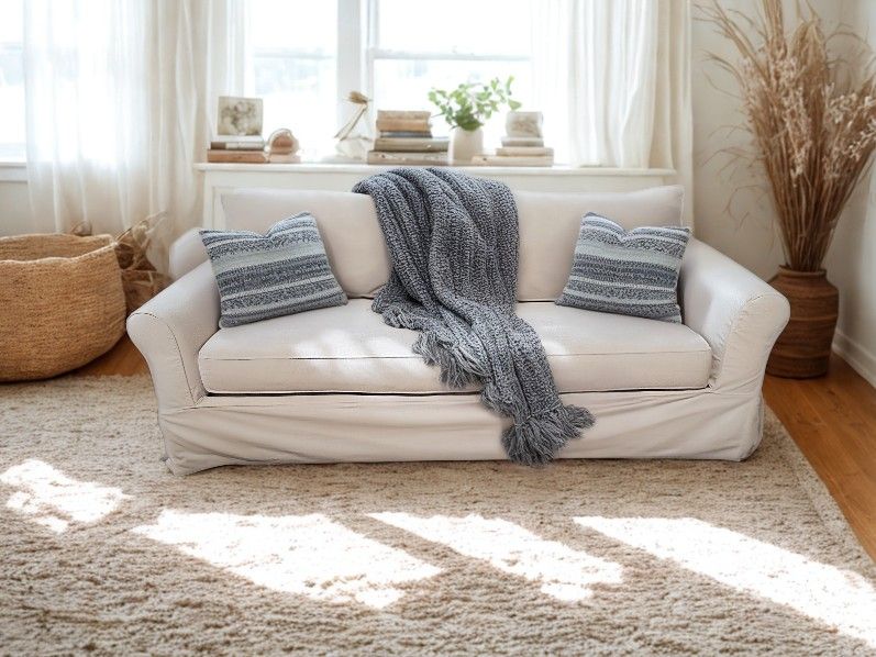 Pottery Barn PB Comfort Roll Arm Slipcovered Grand Sofa 92"