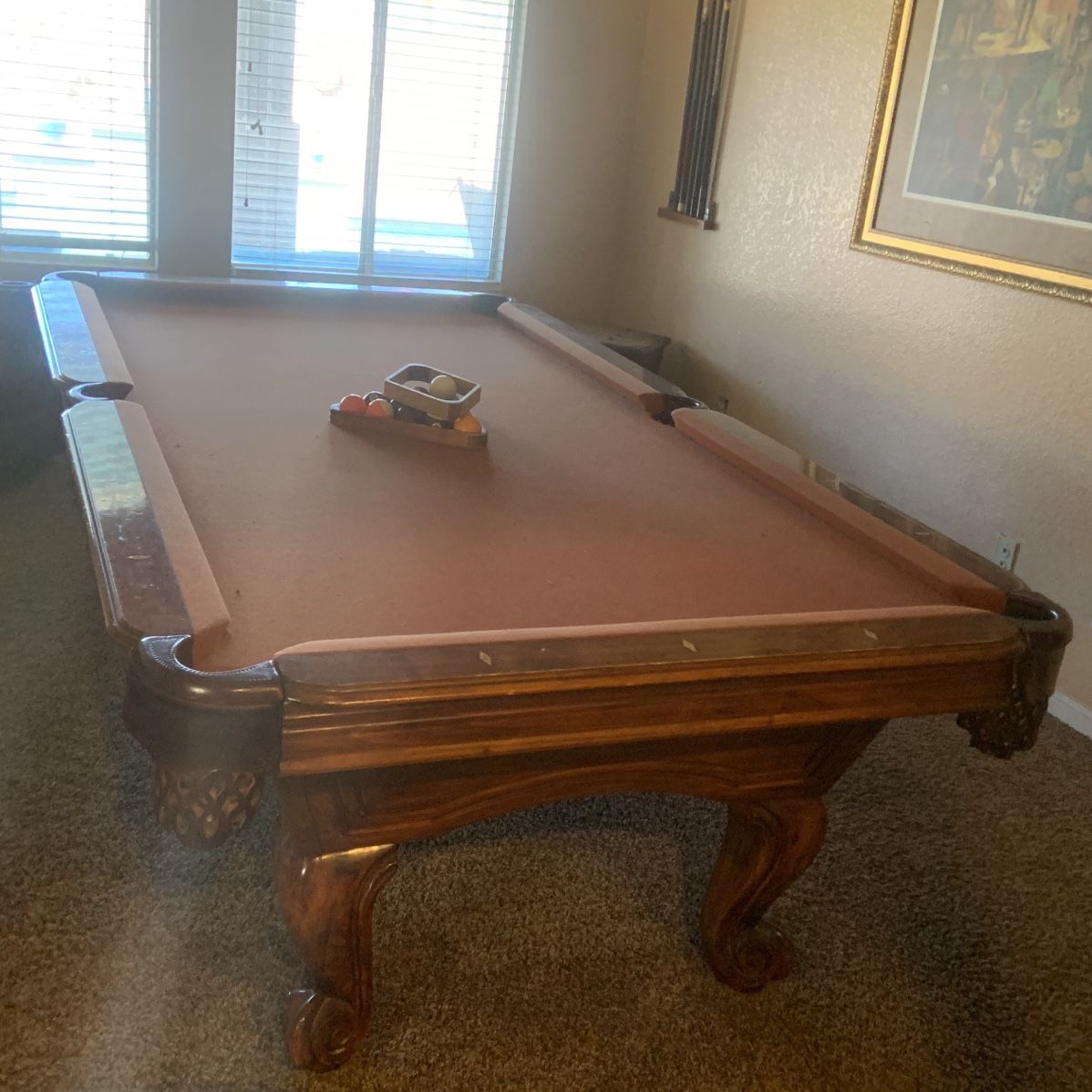 Wood Pool Table 