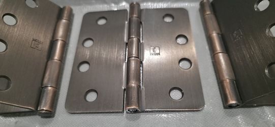 Hager 4" x 4" Antique Bronze Door Hinges (Set of 3) – New