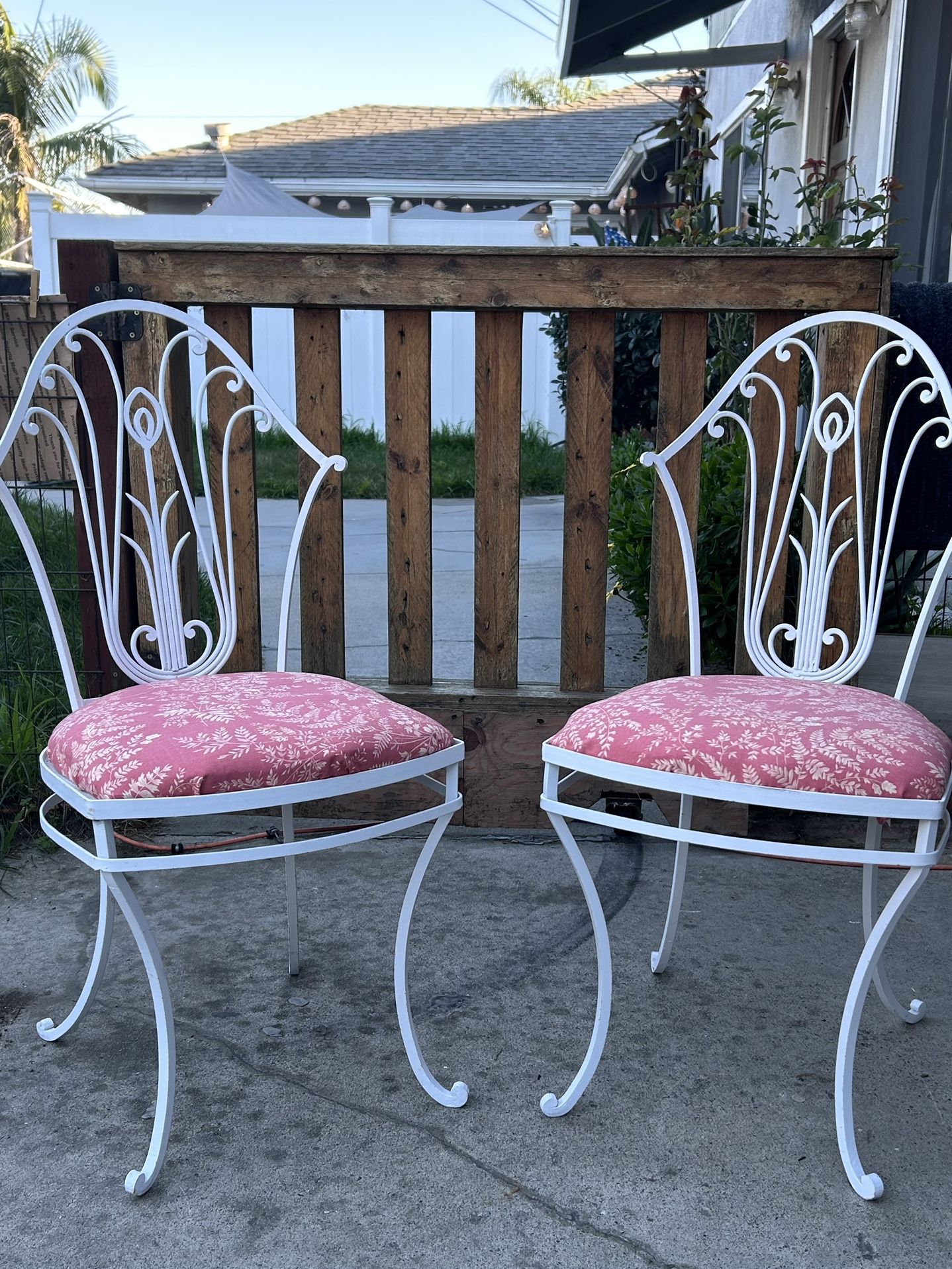 Antique Wrought Iron Garden Chairs