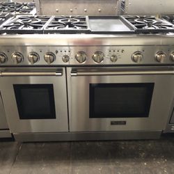 Thermador 48” Stainless Steel Dual Fuel Gas Range Stove 