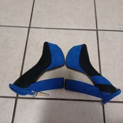 Black And Blue High Heels