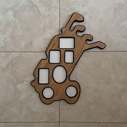 Novelty Photo Collage Golf Bag Wall Hanging
