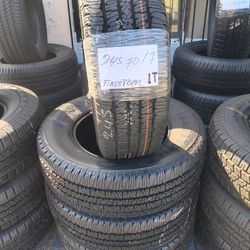 Set Of 4 Tire Firestone LT 245/70/17 Installed And Balanced