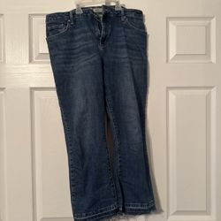 Topshop Women’s Boot Cut Jeans In Dark Blue Dan I’m