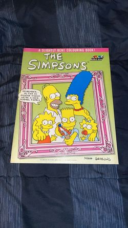 The Simpsons 1991 coloring book never used