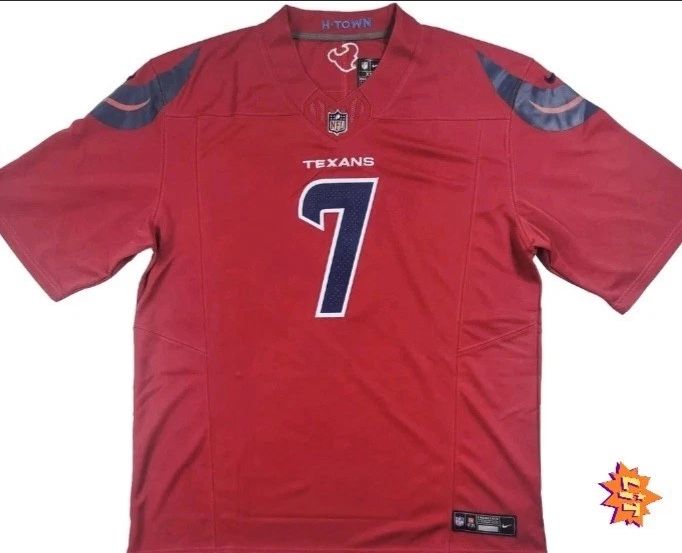 Embroidered nfl Houston Texans 7 Stroud football shirt