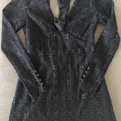 Free People Black Lace Dress