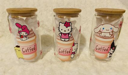 Hello Kitty And Friends (3 Glass Cup For $30)