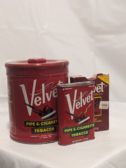 Velvet Tobacco Holding Can And Tobacco