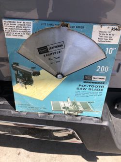 Assorted table saw blades.