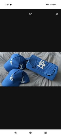 Dodgers hats, cups, blanket, jacket and hoodie