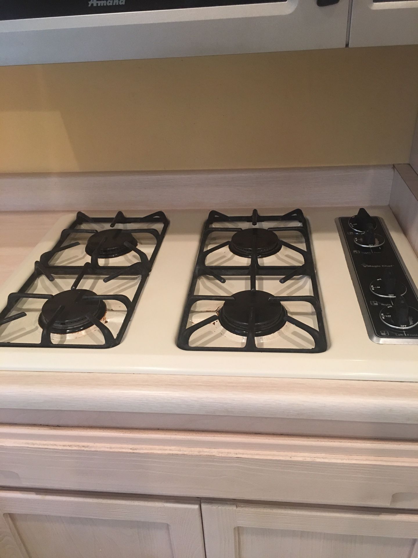 GE double oven, magic chef has cook top, Whirlpool trash compactor, light beige for Sale in