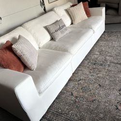 Bed Bath & Beyond White Modular Cloud-Style 3pc Sectional Sofa