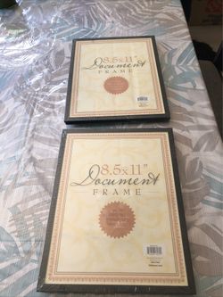 Document Black Frames, Set Of 2 - 8.5” X 11”, NEW
