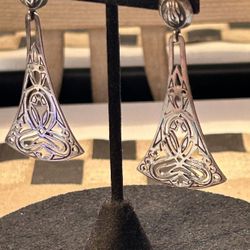 Unique Handmade Sterling Silver Earrings Inspired By Artist Frida Kahlo Mexico