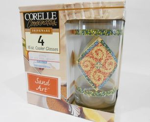 NEW 4 Corelle SAND ART 16-oz Tumbler 