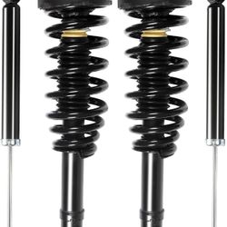Front & Rear Struts Shock Absorbers Coil Spring Assembly Fit for 2006-2010 Hyundai Sonata, for 2006-2011 Hyundai Azera Replacement #172 (Set o