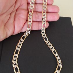 Gold 18k Plated Figaro Necklace Chain