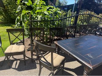 Sturdy wood table chairs bench