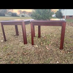 Enhance Your Space - Transform Any Corner - Luxe Cherry Wood End Tables