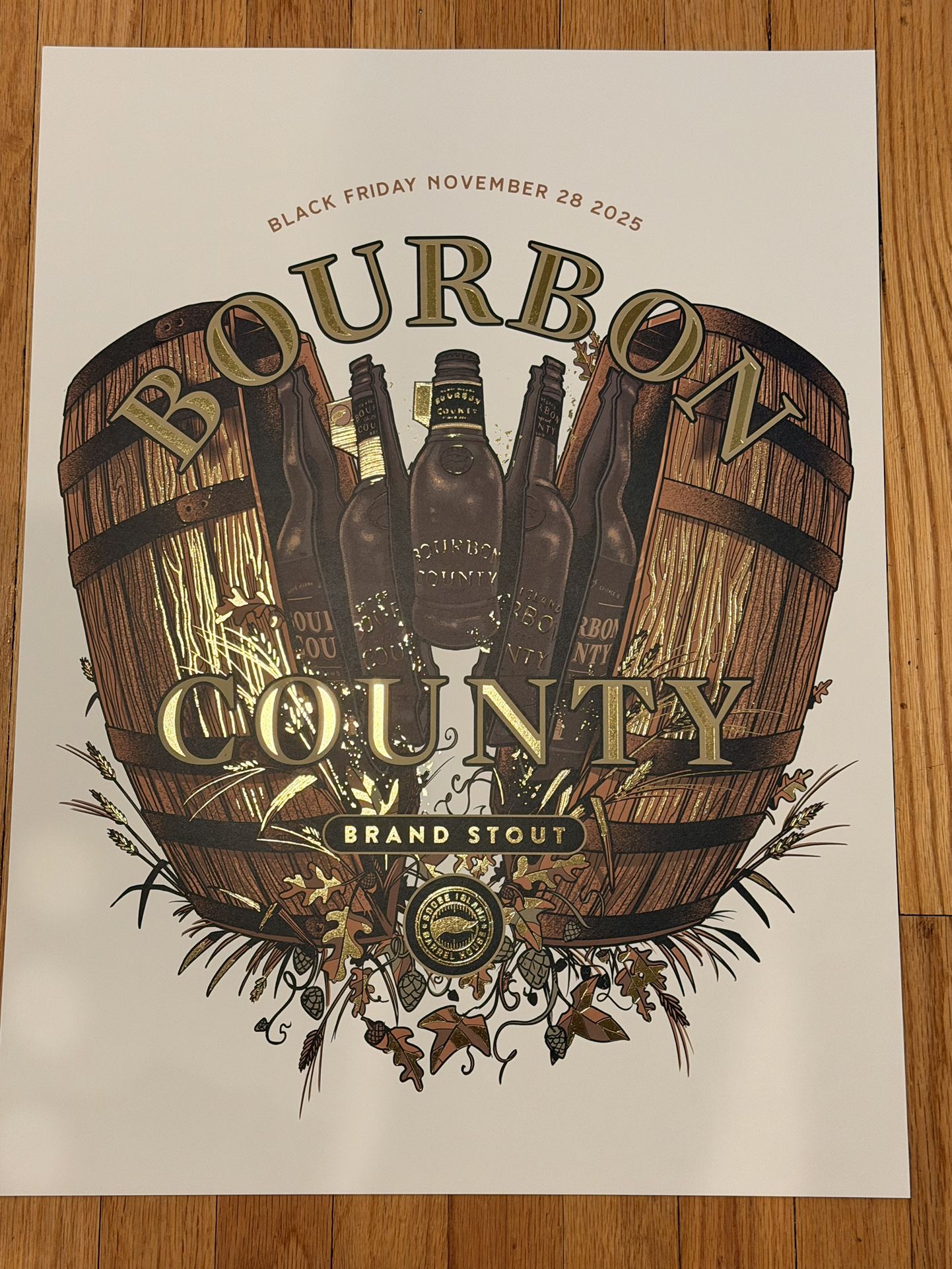 Goose Island 2025 Bourbon County Brand Stout Poster - New, Rare!