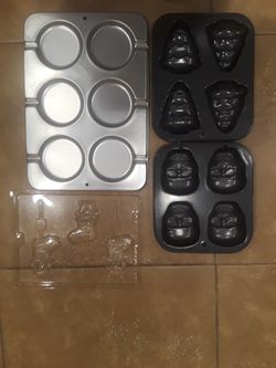 Cake pans and christmas chocolate mold. Need Gone!
