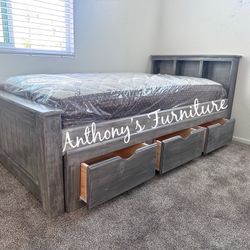 Twin Bed With Drawers And Mattress