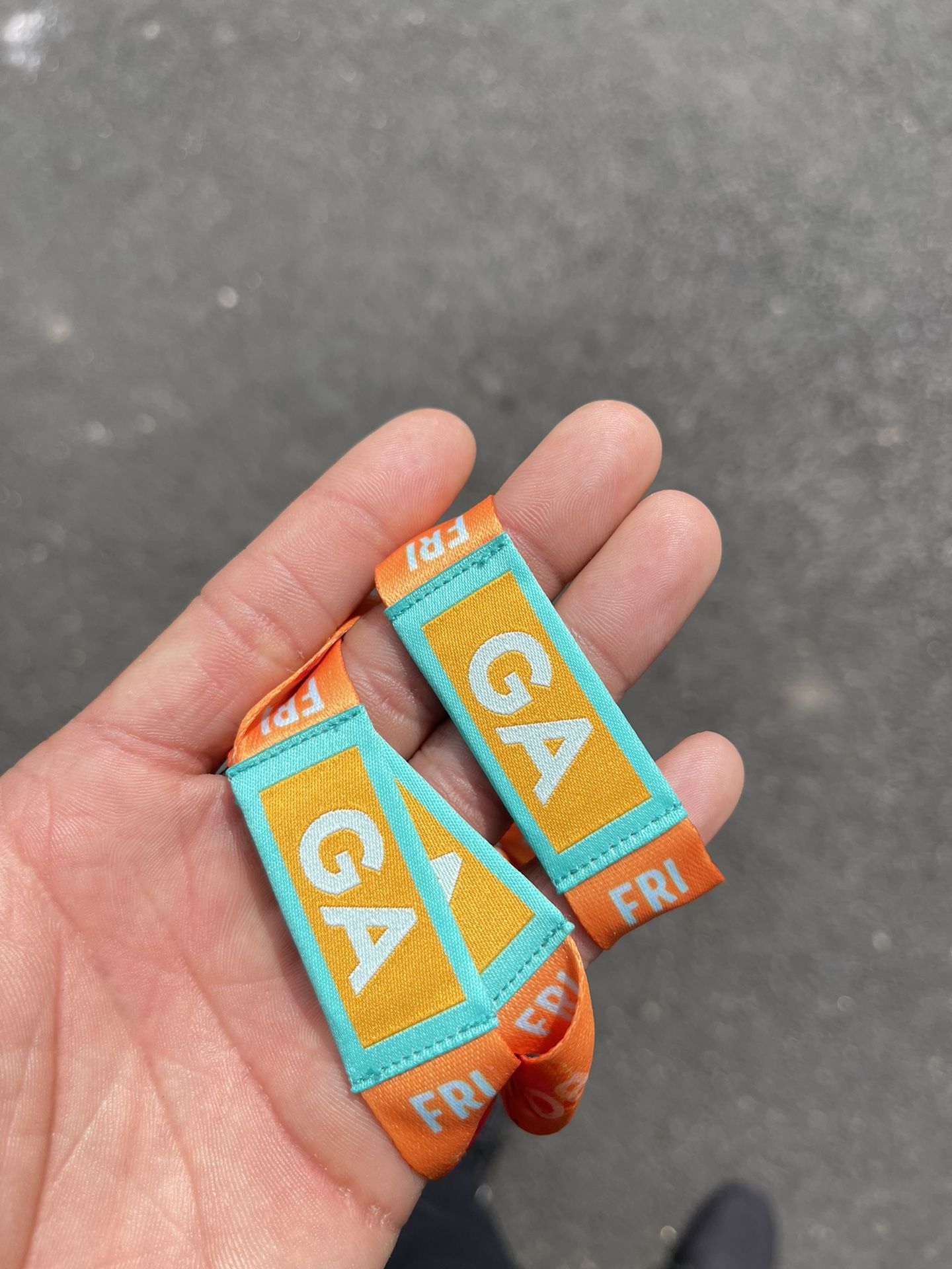 BottleRock Friday Ga Wristbands