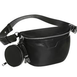 Crossbody Sling Bag for Women Fanny Packs Vegan Leather Bum Bag for Travel