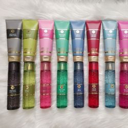 Bath And Body Work Set Fragrance Mist And Body Cream 