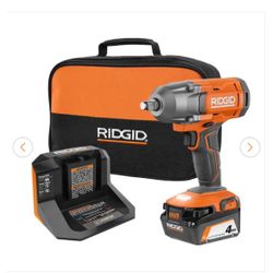 RIDGID 18V Cordless 1/2 in. Impact Wrench Kit with 4.0 Ah Battery and Charger
