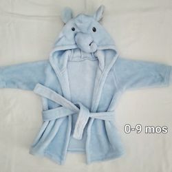 Baby Plush Elephant Face Bathrobe 0-9 Months