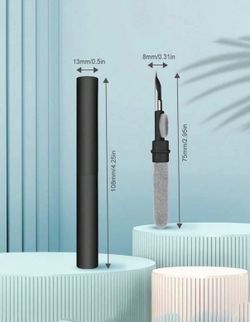 1pc Earphone Cleaning Kit, Pen-Shaped Cleaning Set With Soft Brush, Suitable For Wireless Earphones, Bluetooth Headphones, Charging Cases, Computers, 
